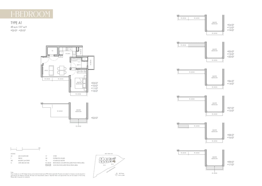 Floor plan A1 — 1 Bedroom