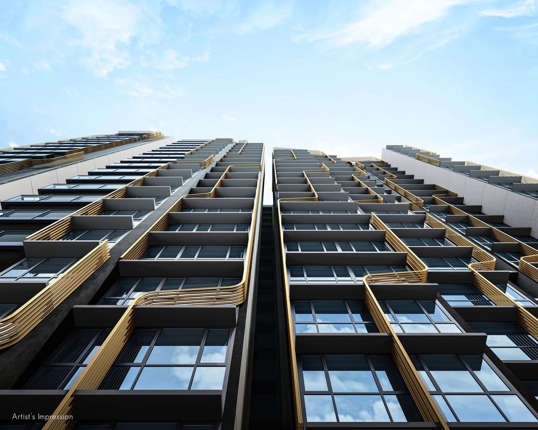 8@BT — Architectural study of the facades, artist's impression