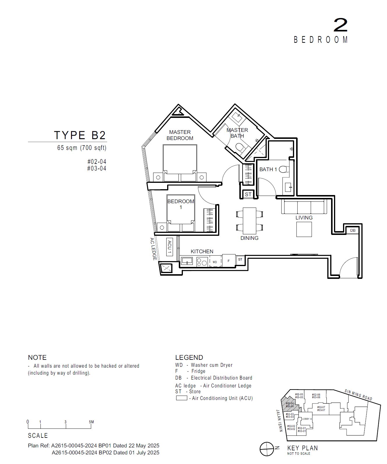 Floor plan B2 — 2 Bedroom