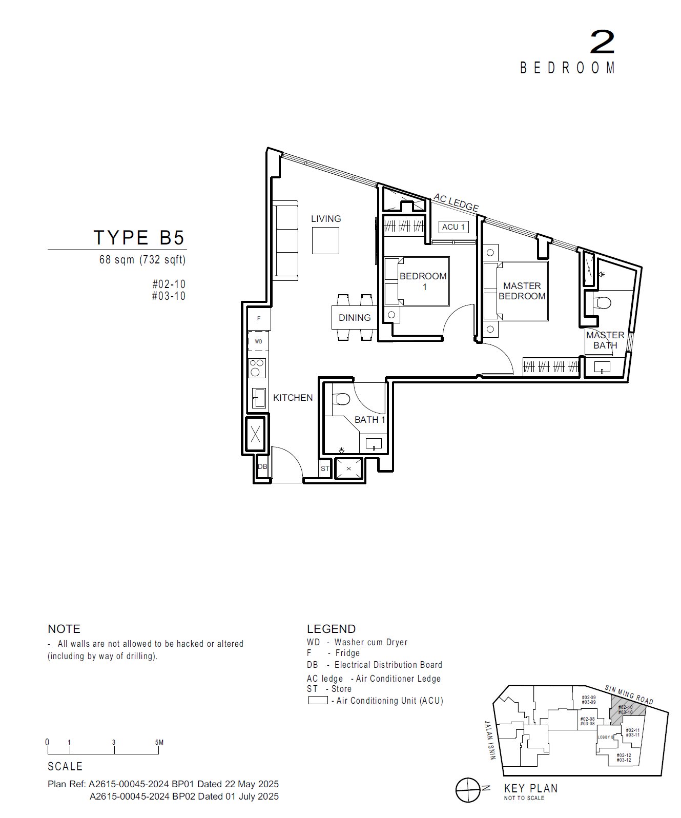 Floor plan B5 — 2 Bedroom
