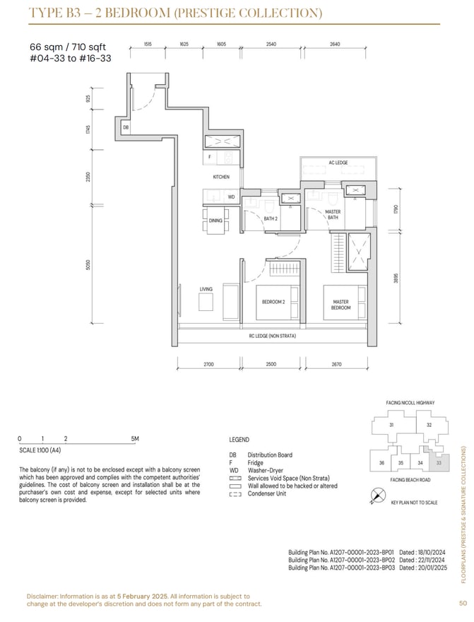 Floor plan B3 — 2 Bedroom