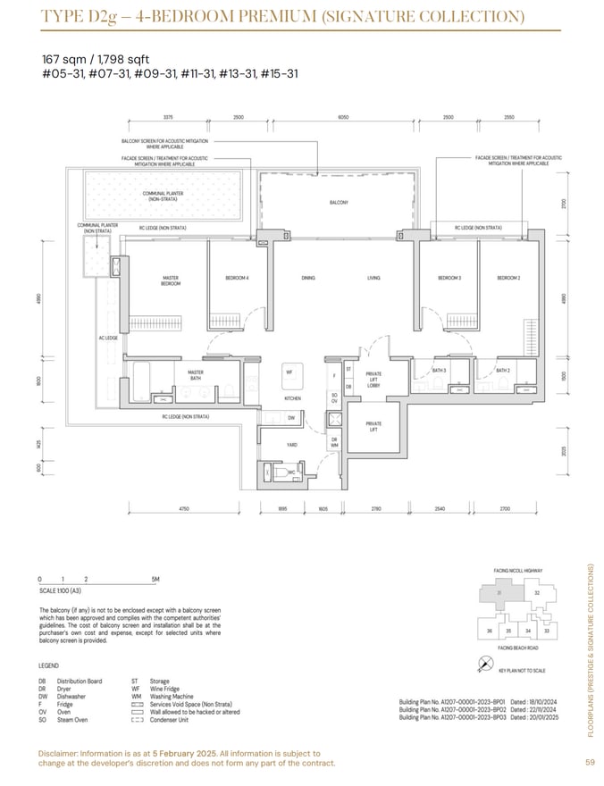 Floor plan D2g — 4 Bedroom Premium