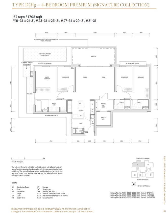 Floor plan D2Hg — 4 Bedroom Premium