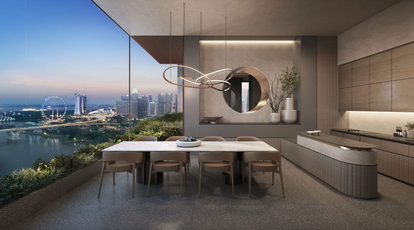 Aurea — artist&rsquo;s impression of the lounge function room