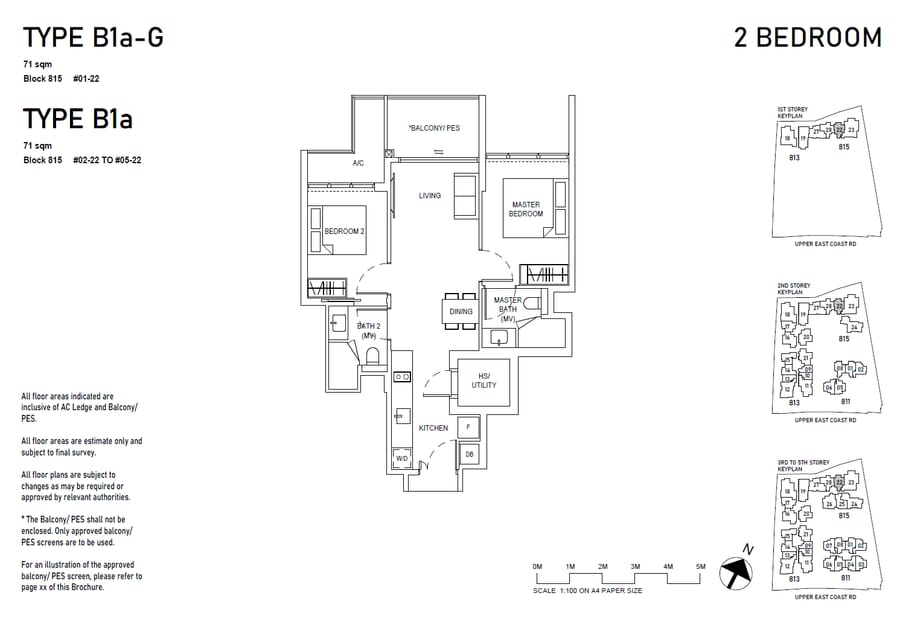 Floor plan B1a — 2BR