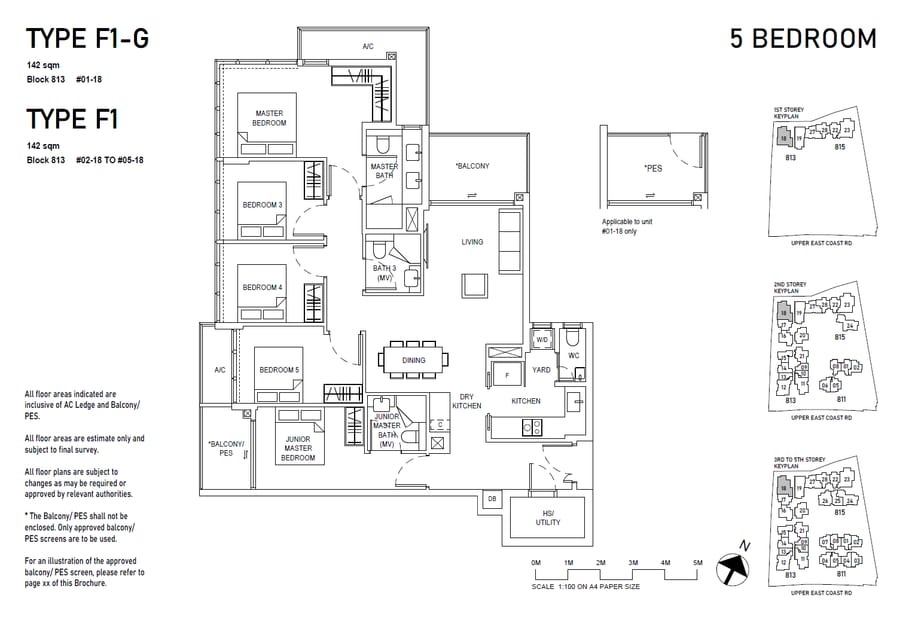 Floor plan F1 — 5BR