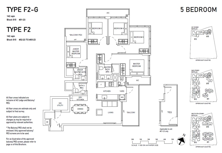 Floor plan F2 — 5BR