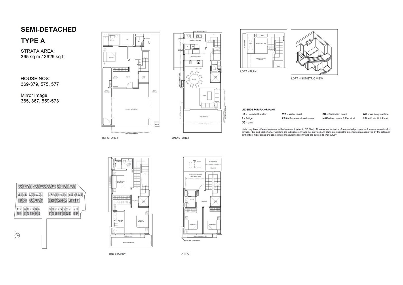 House plan A(M) — Semi-Detached