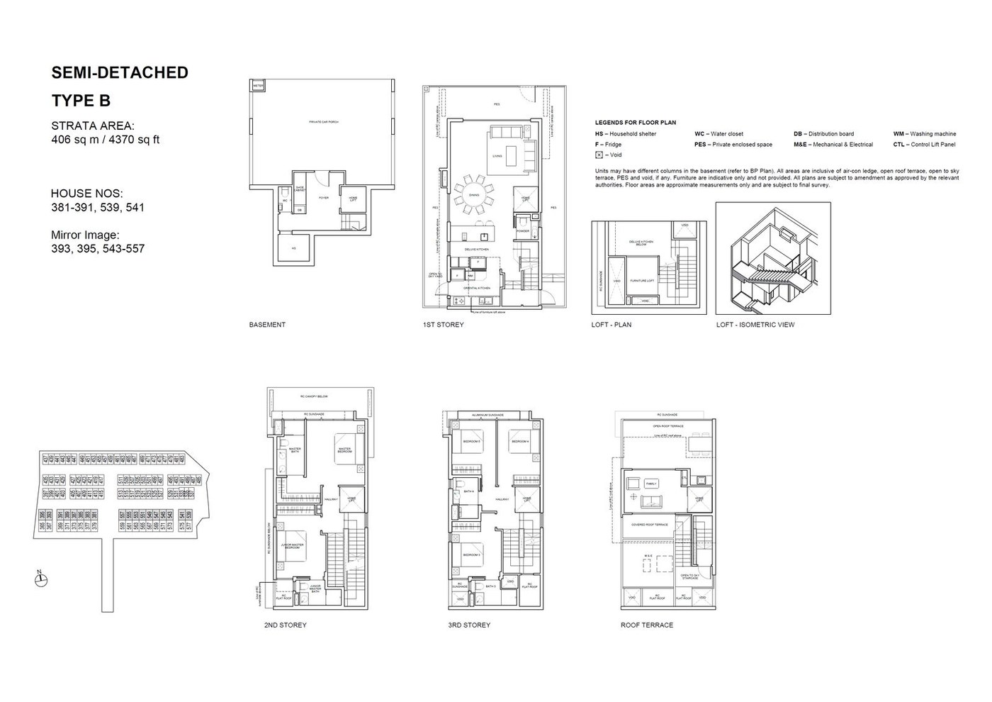 House plan B — Semi-Detached