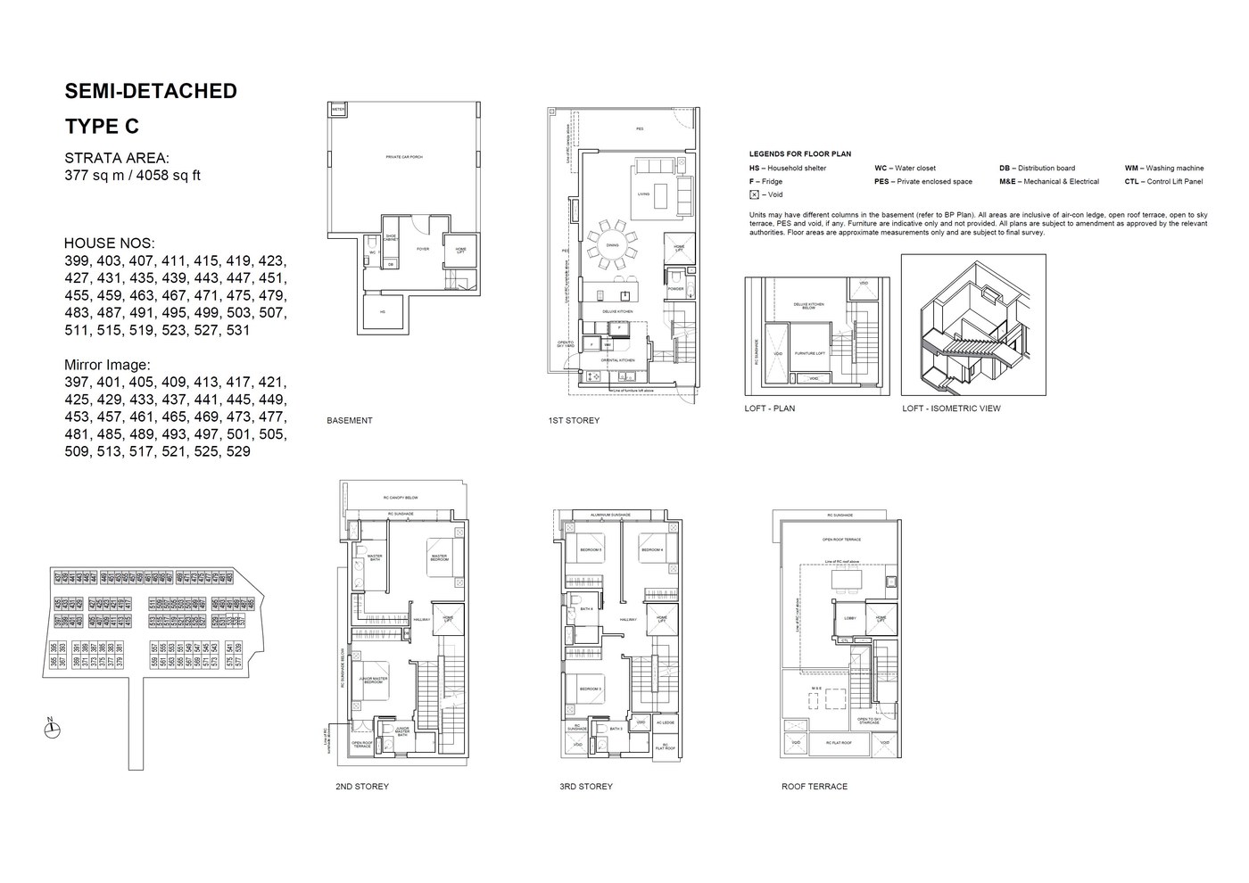 House plan C — Semi-Detached