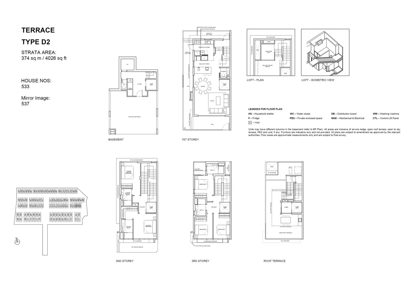 House plan D2(M) — Terrace