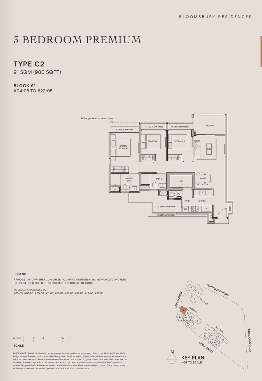 Floor plan C2 — 3 Bedroom Premium