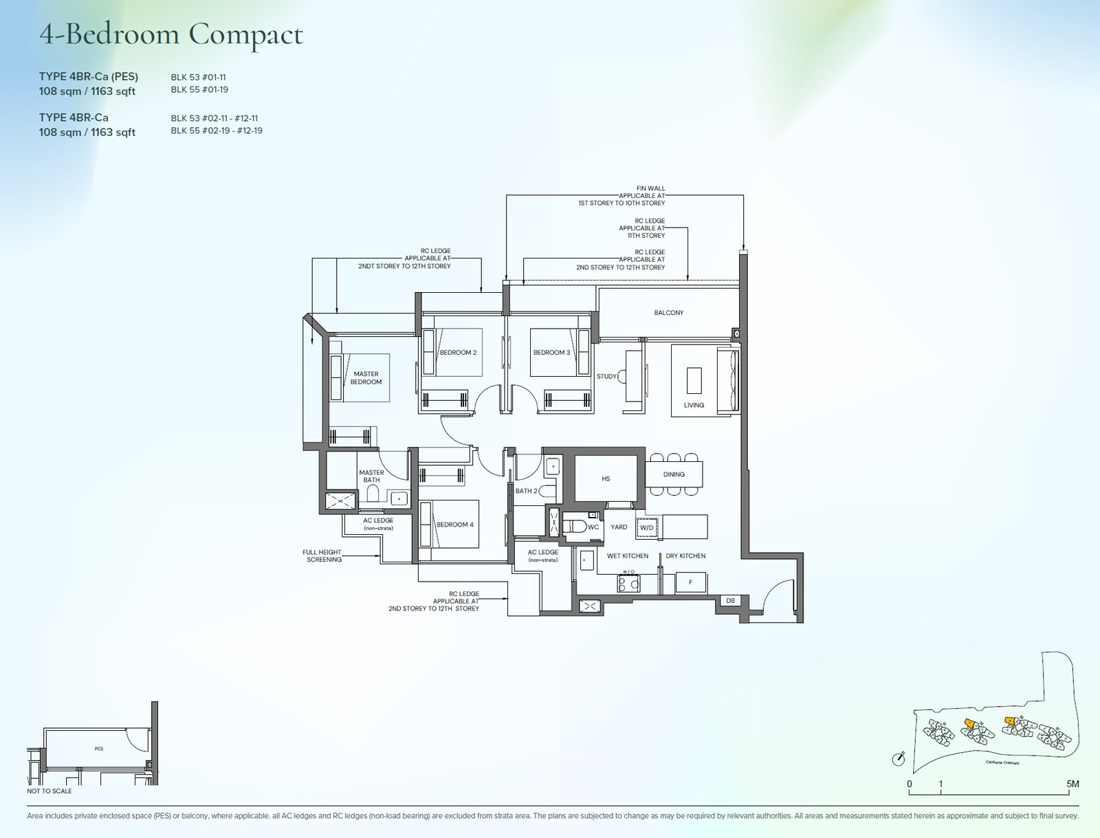 Floor plan 4BR-Ca — 4 Bedroom Compact