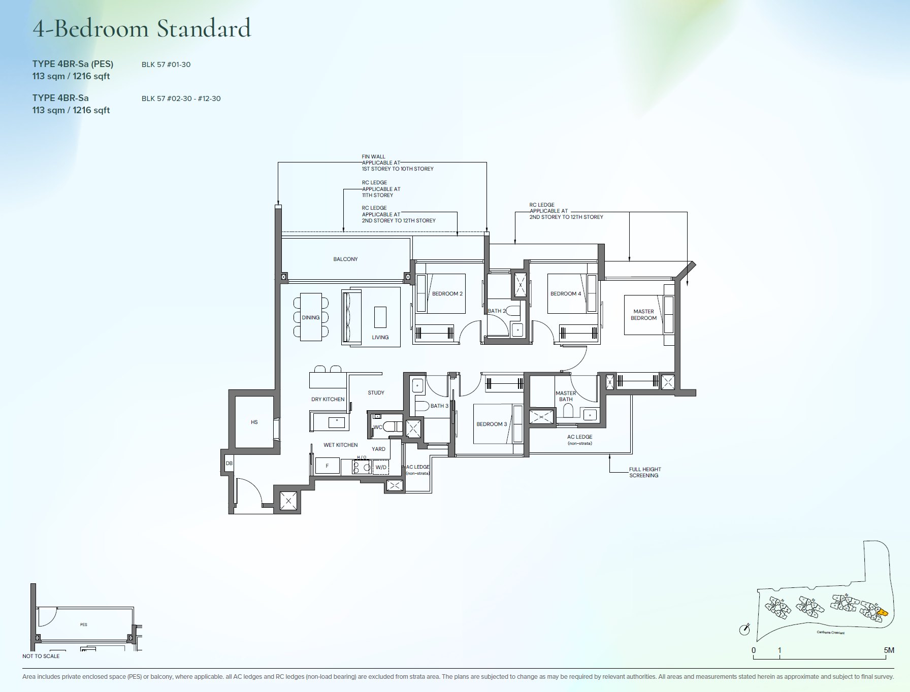 Floor plan 4BR-Sa — 4 Bedroom Standard