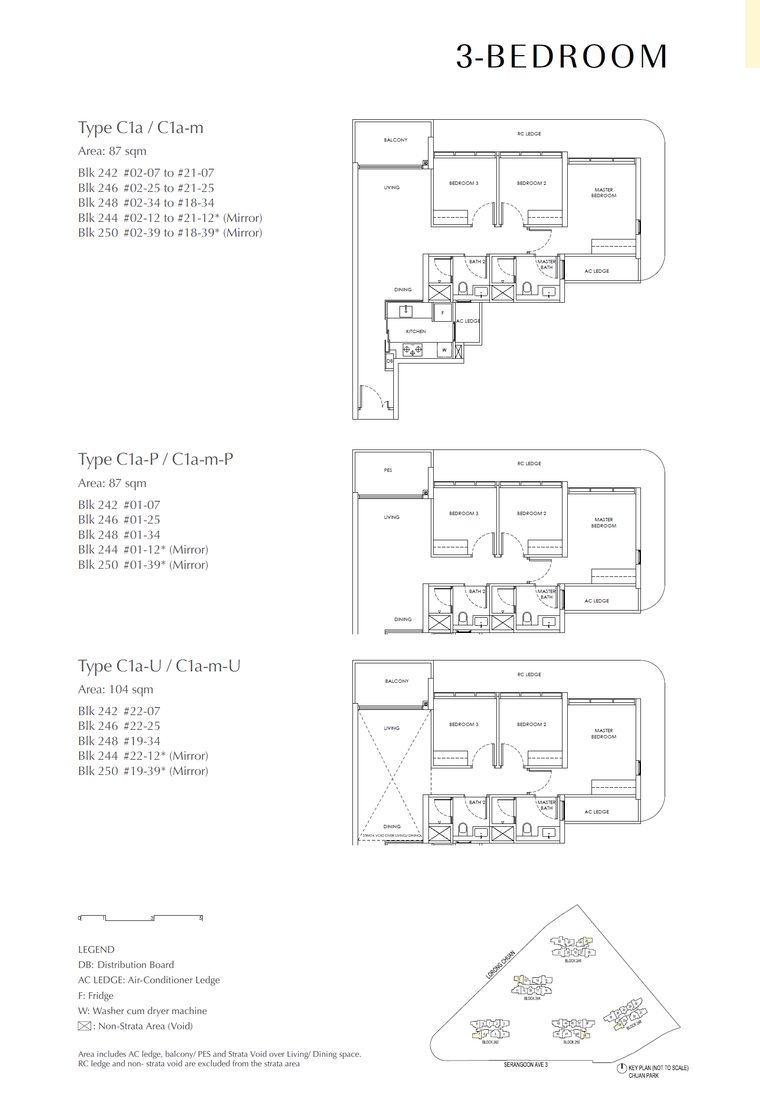Floor plan C1a — 3 Bedroom