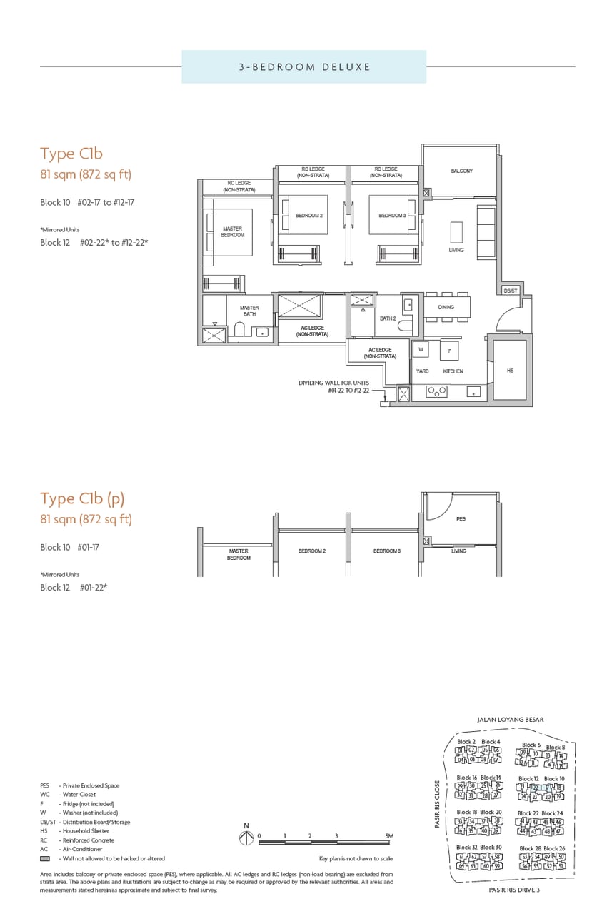 Floor plan C1b — 3 Bedroom Deluxe