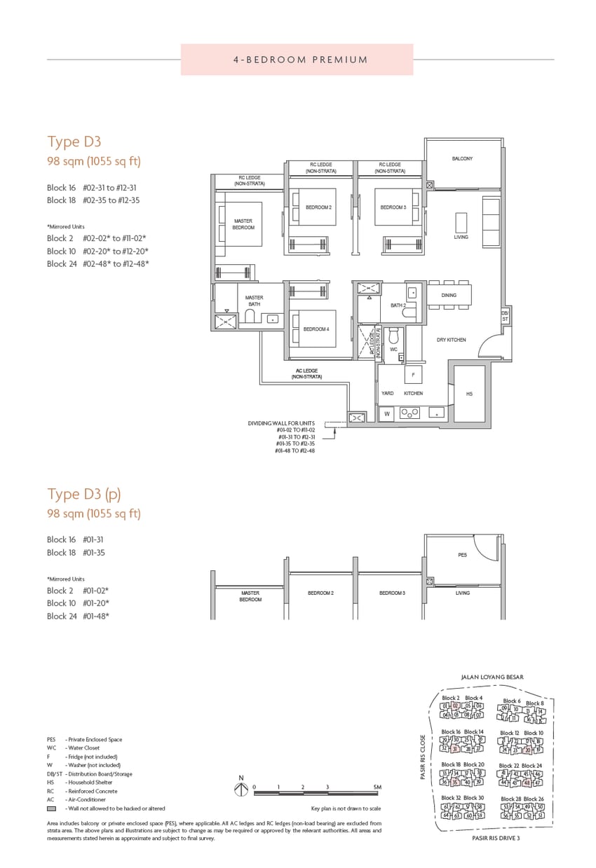 Floor plan D3 — 4 Bedroom Premium