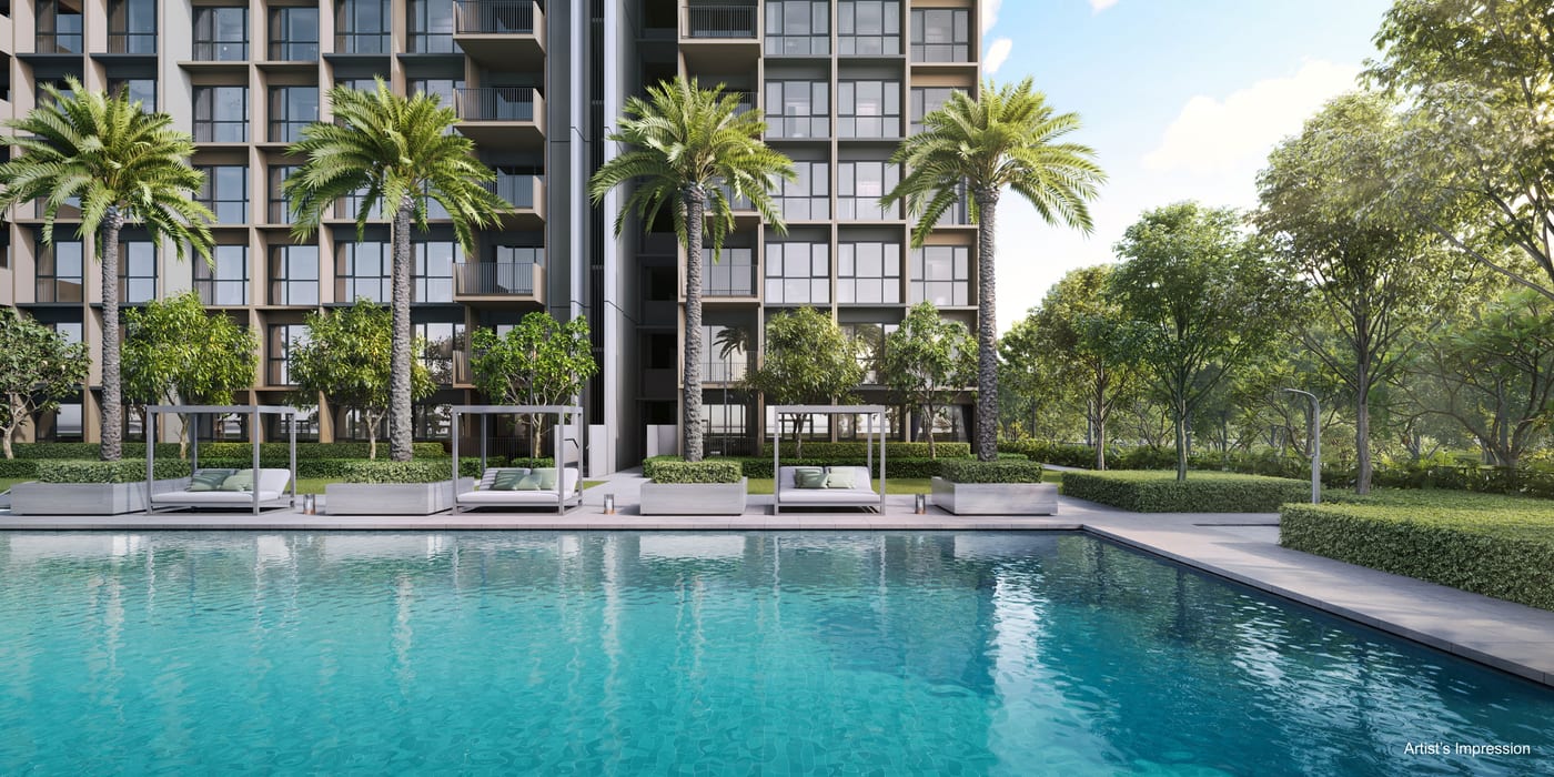 Coastal Cabana — artist's impression of the pools