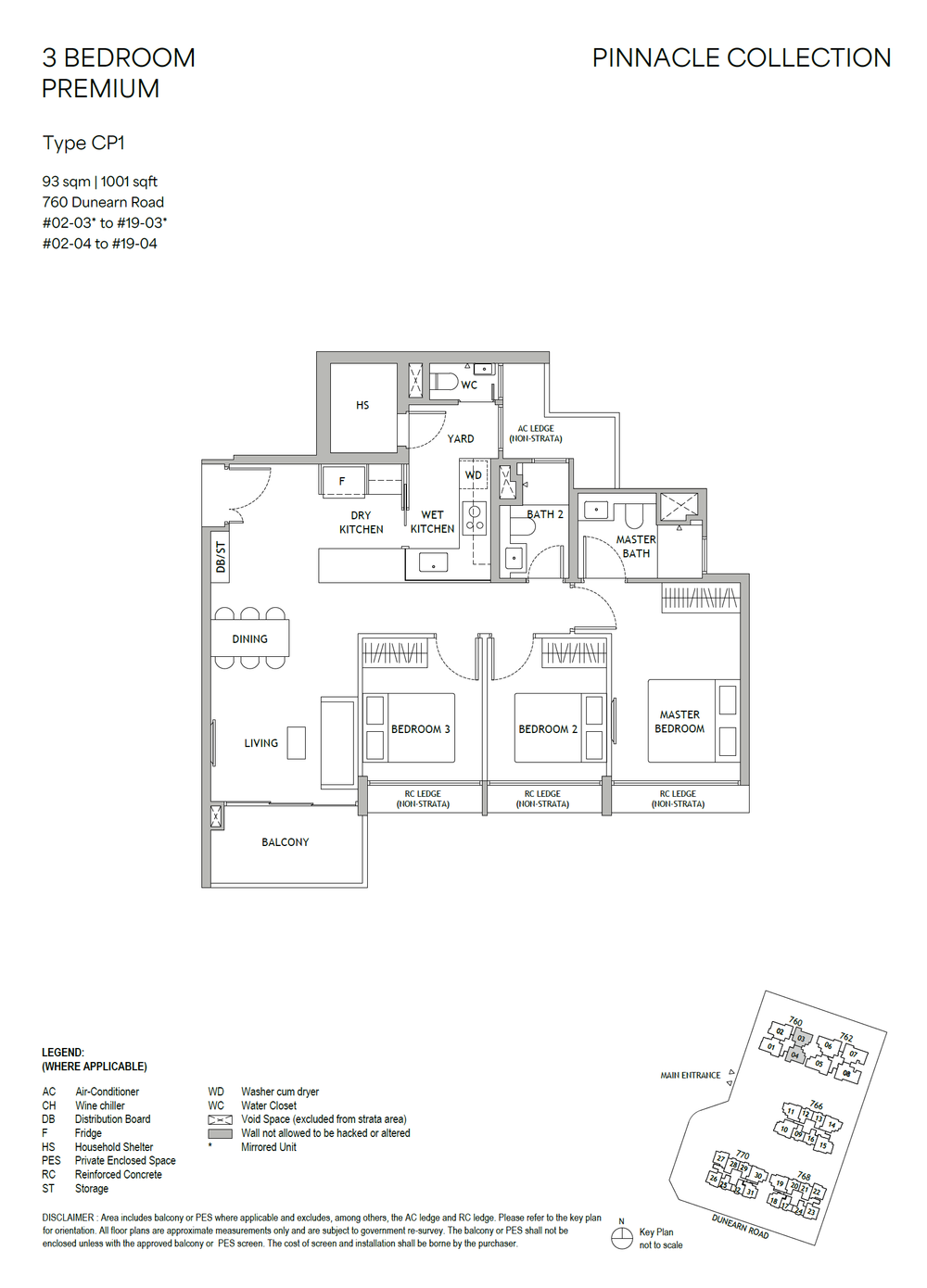 Floor plan CP1 — 3 Bedroom Premium