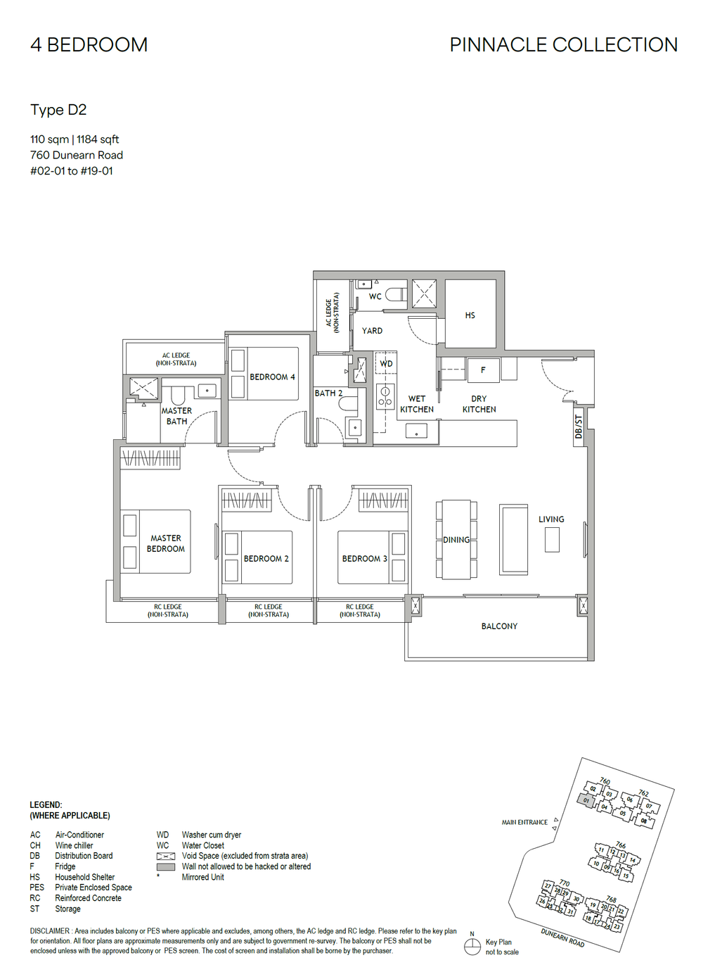 Floor plan D2 — 4 Bedroom