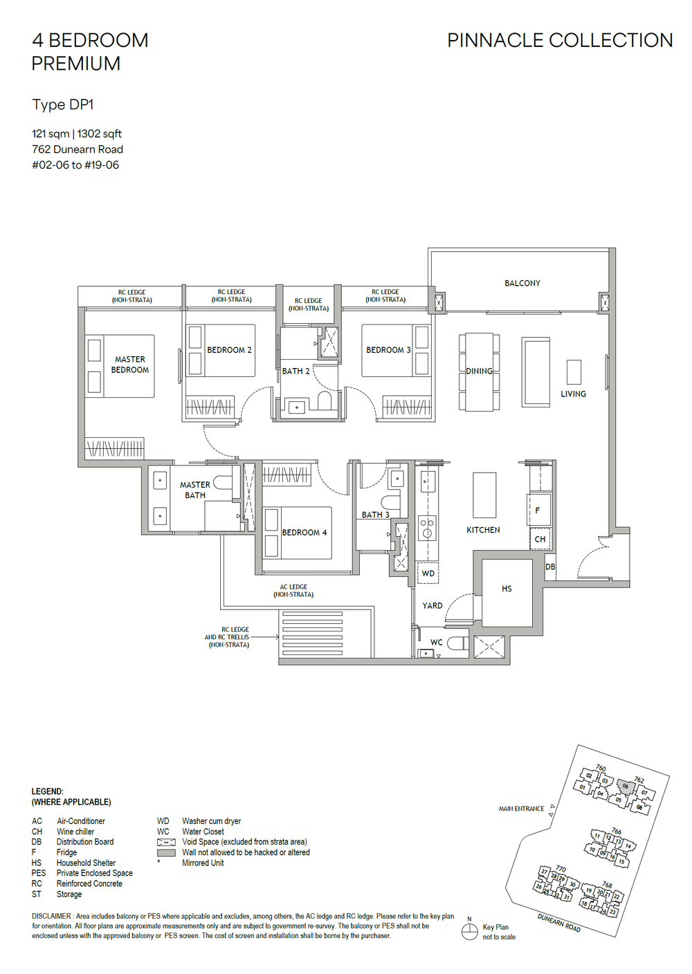 Floor plan DP1 — 4 Bedroom Premium