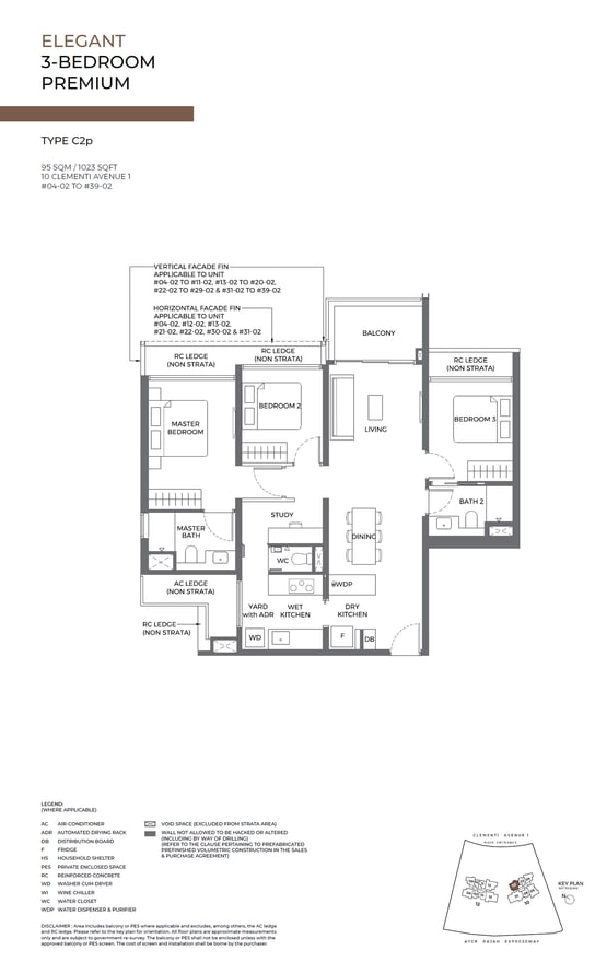 Floor plan C2p — 3 BEDROOM PREMIUM
