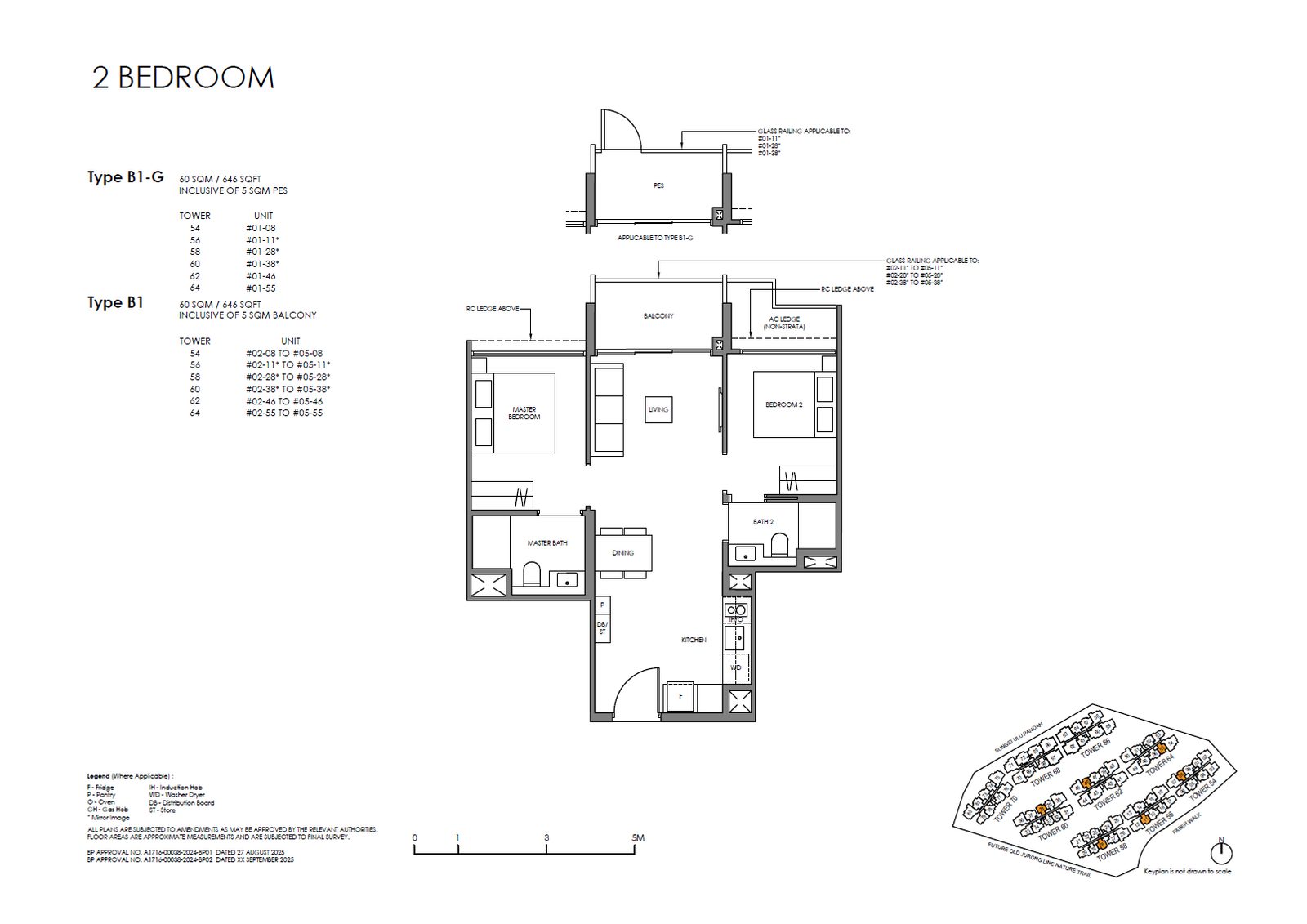 Floor plan B1 — 2 Bedroom (Standard)