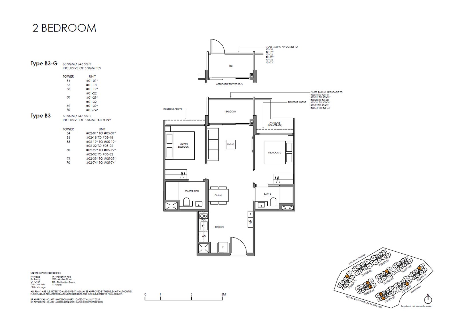 Floor plan B3 — 2 Bedroom (Standard)