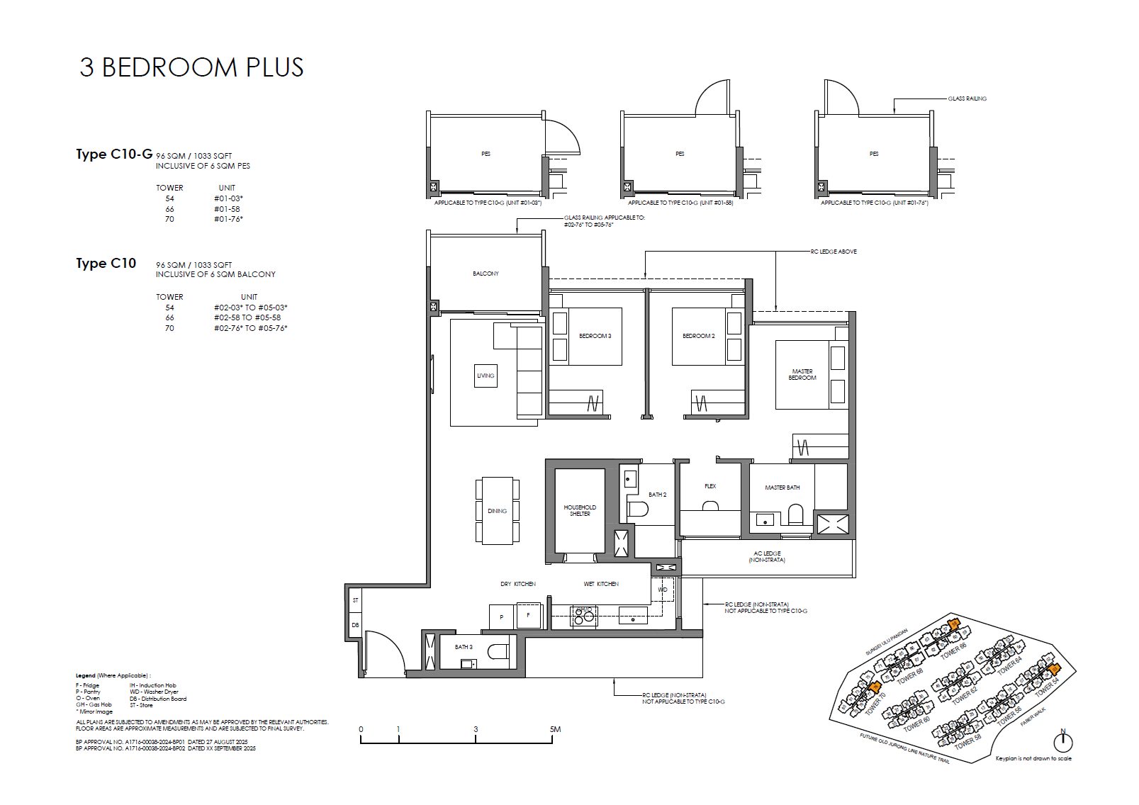 Floor plan C10-G — 3 Bedroom (Plus)