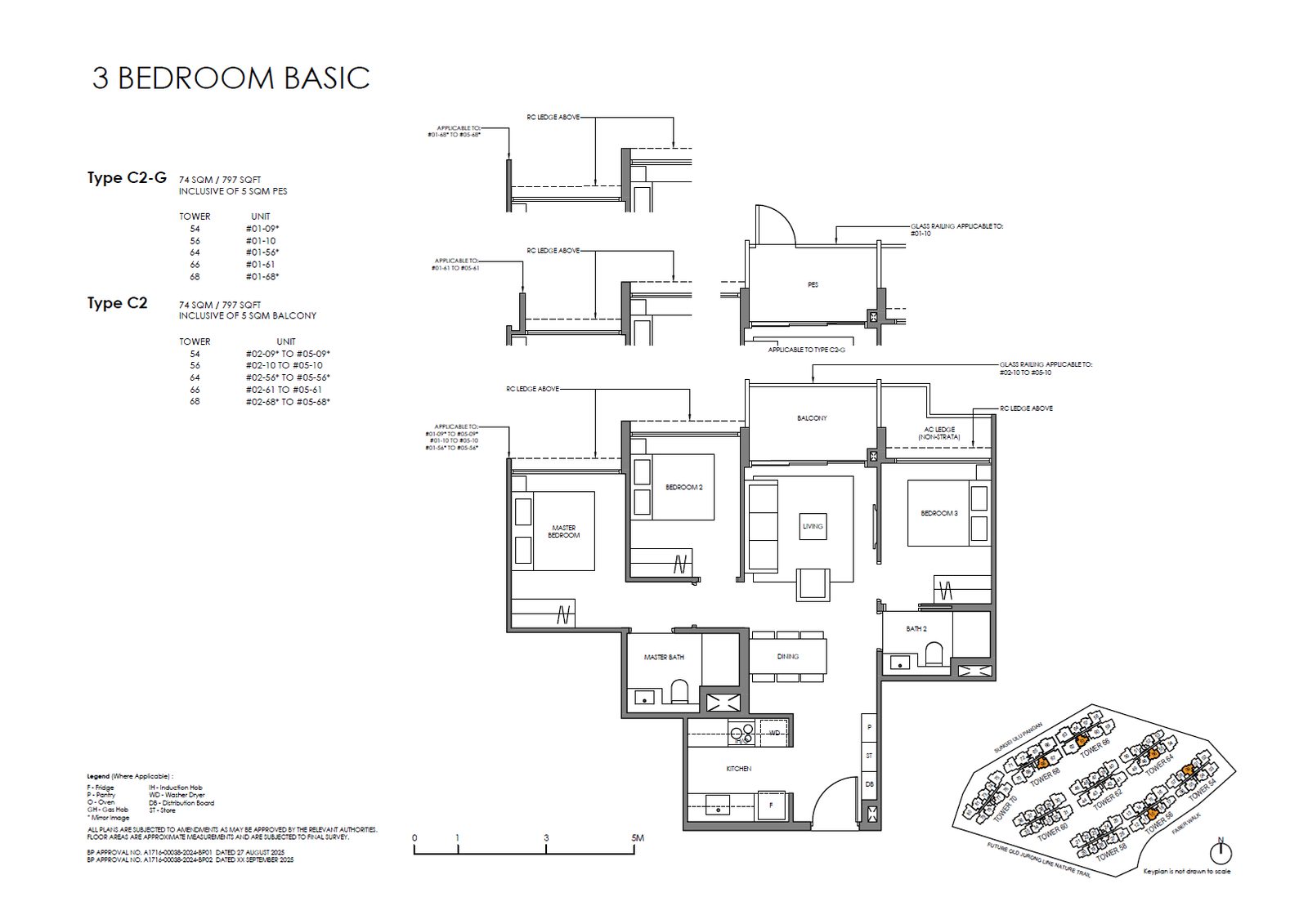 Floor plan C2 — 3 Bedroom (Basic)