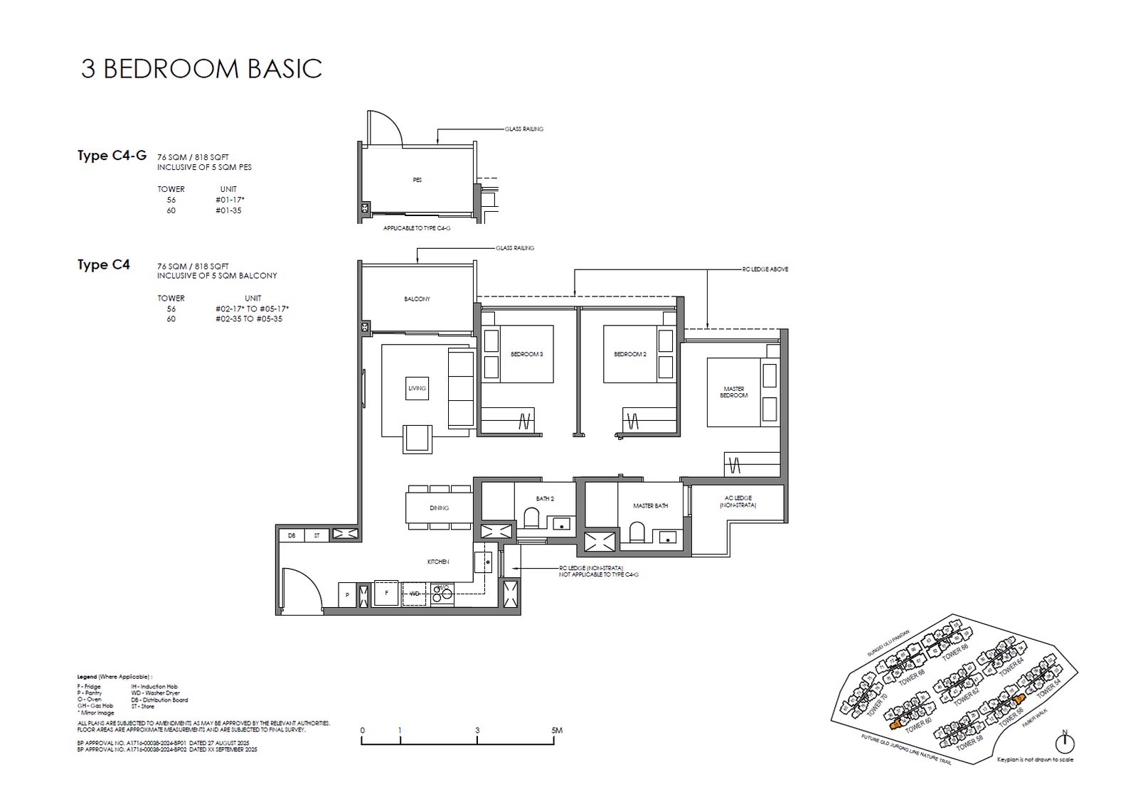 Floor plan C4 — 3 Bedroom (Basic)