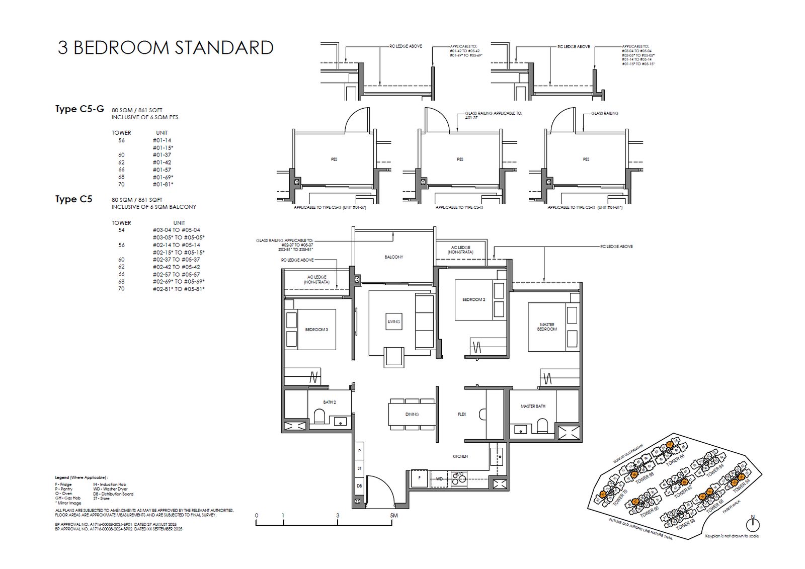 Floor plan C5 — 3 Bedroom (Standard)