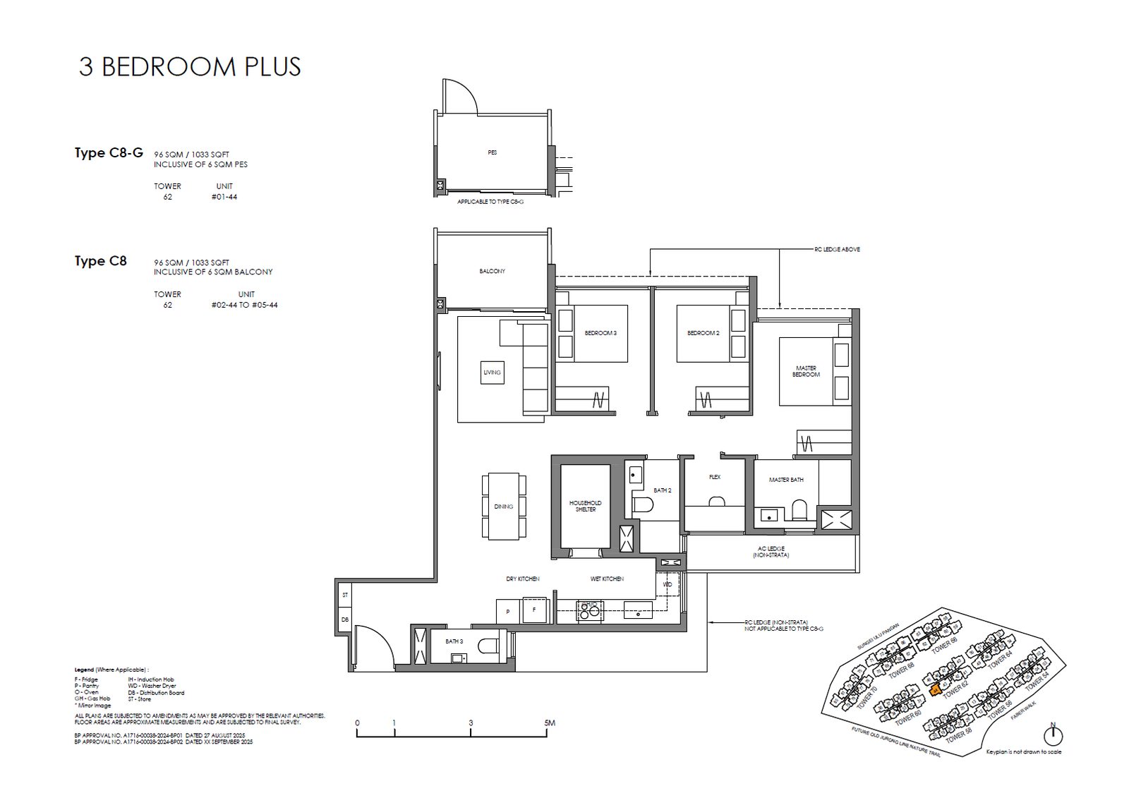 Floor plan C8 — 3 Bedroom (Plus)