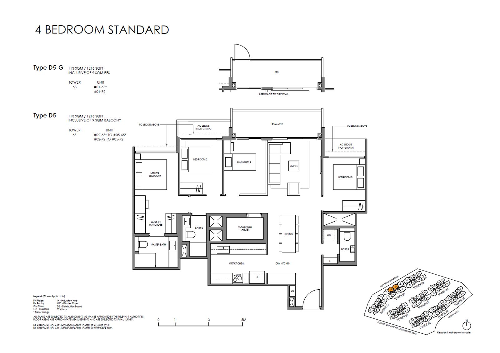 Floor plan D5 — 4 Bedroom (Standard)