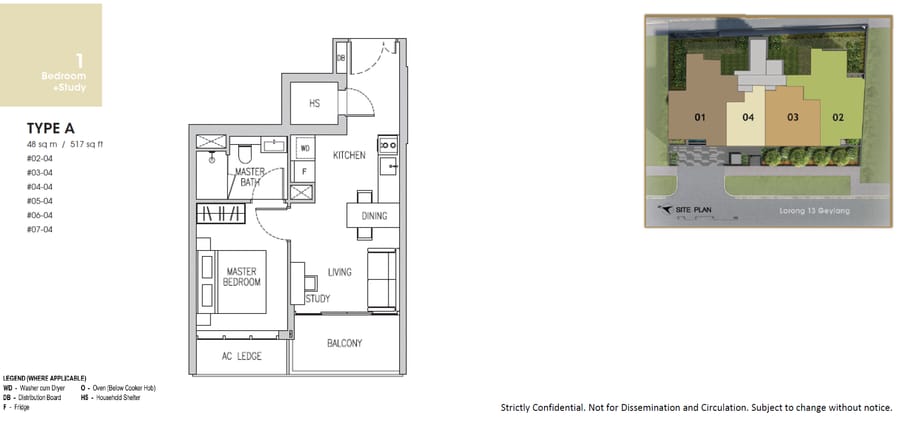Floor plan A — 1 Bedroom