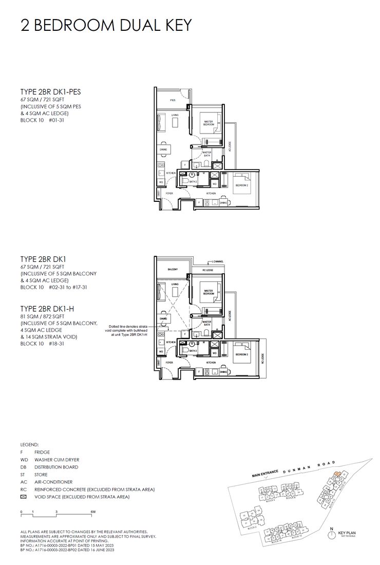 Floor plan 2BR DK1 — 2 Bedroom Dual Key (Luxury)