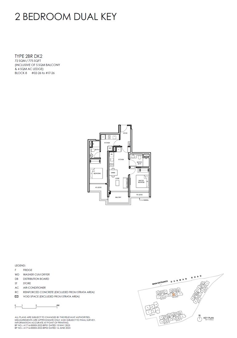 Floor plan 2BR DK2 — 2 Bedroom Dual Key (Luxury)