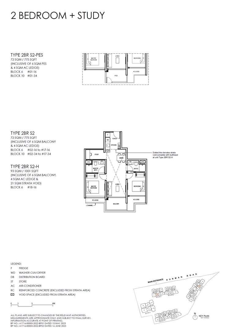 Floor plan 2BR S2 — 2 Bedroom +Study (Luxury)
