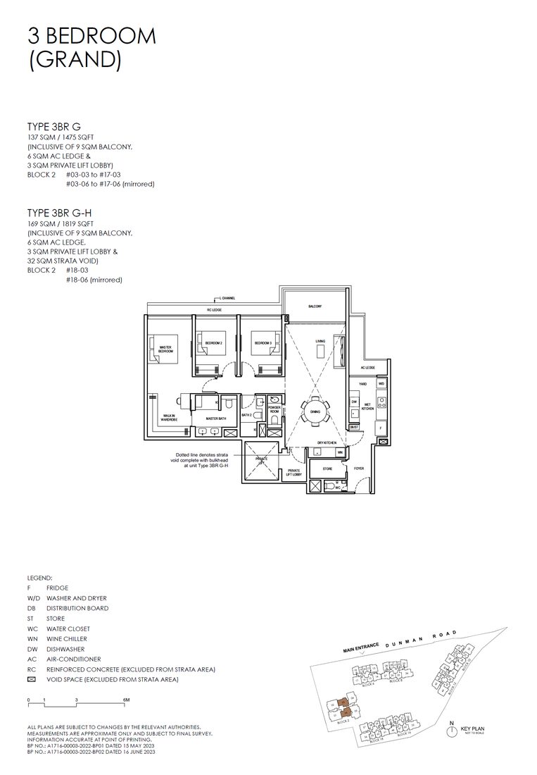 Floor plan 3BR G — 3 Bedroom (Grand)