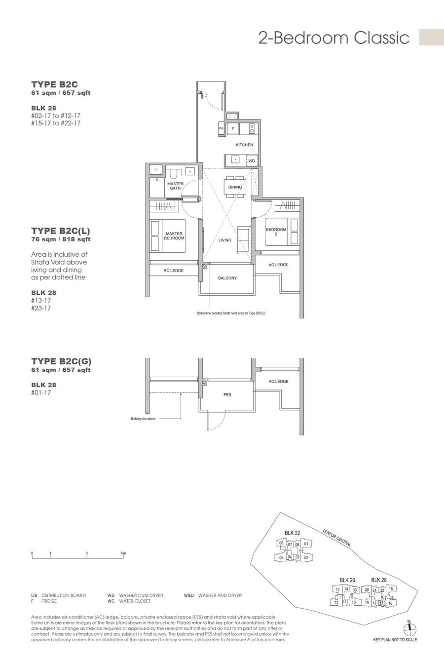 Floor plan B2C(G) — 2 Bedroom Classic, Hillock Green 悦翠轩