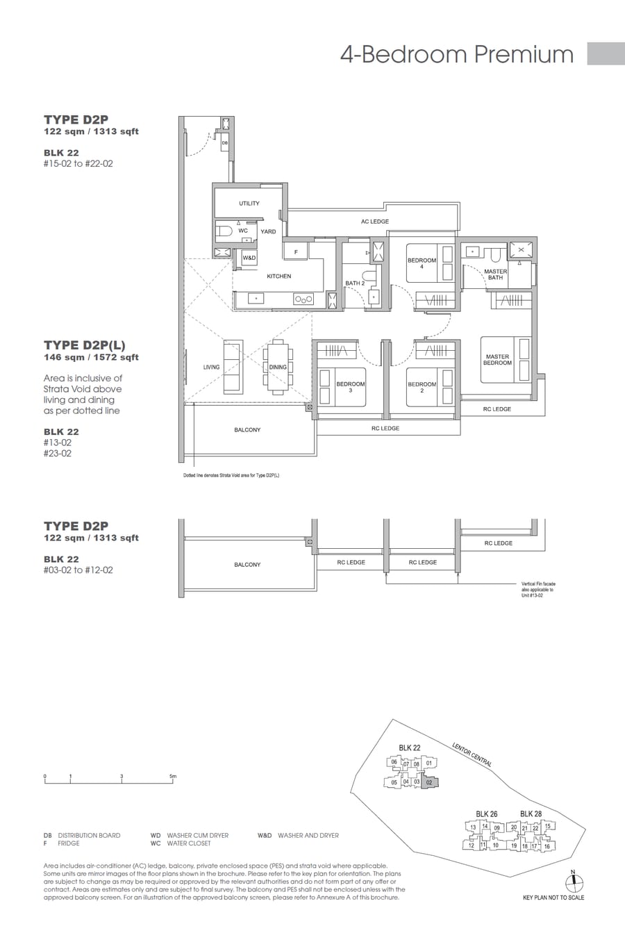 Floor plan D2P — 4 Bedroom Premium, Hillock Green 悦翠轩