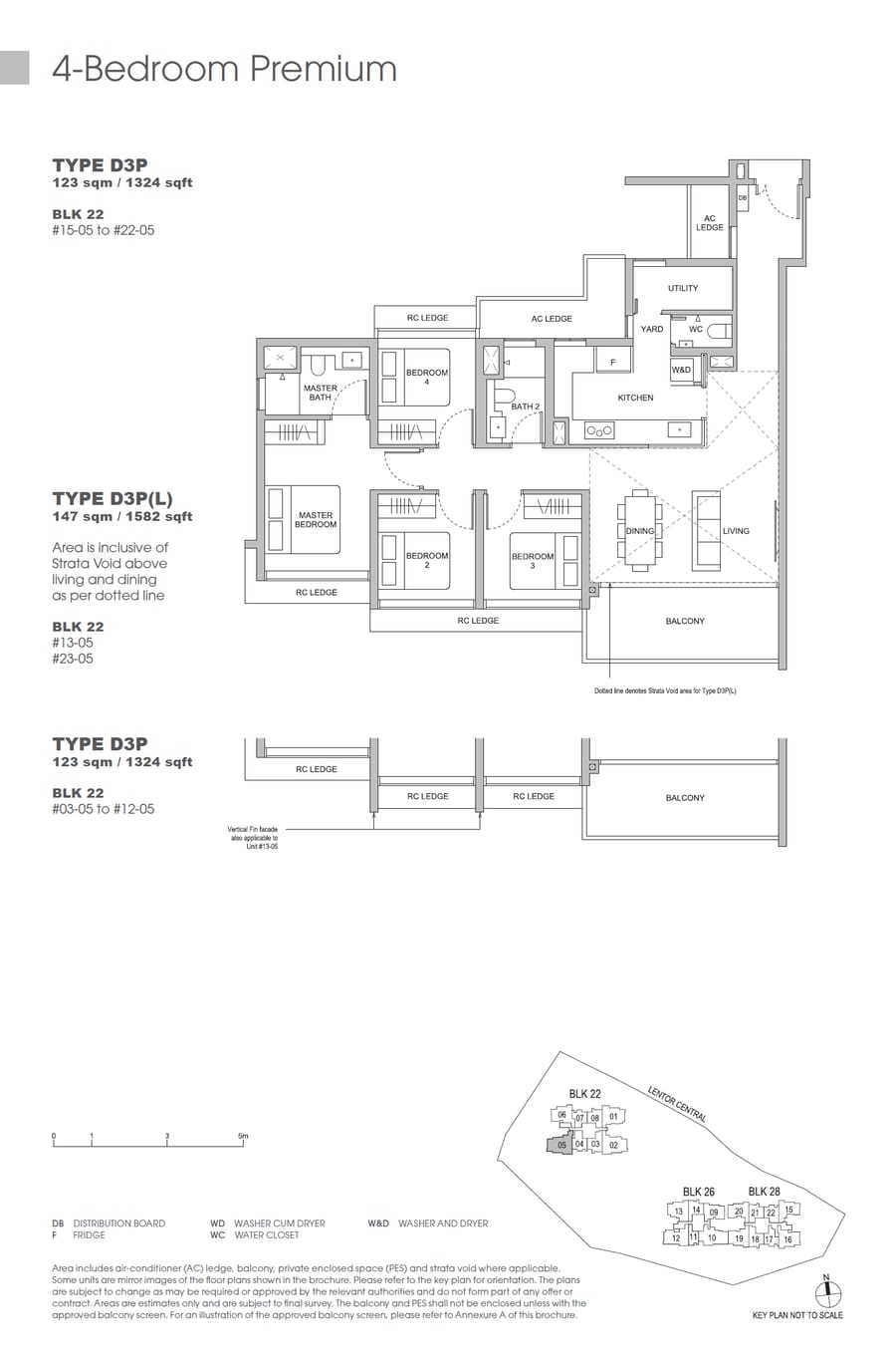 Floor plan D3P — 4 Bedroom Premium, Hillock Green 悦翠轩