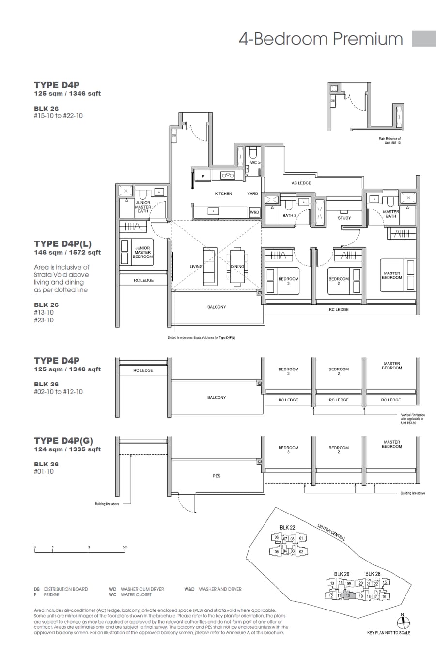 Floor plan D4P — 4 Bedroom Premium, Hillock Green 悦翠轩