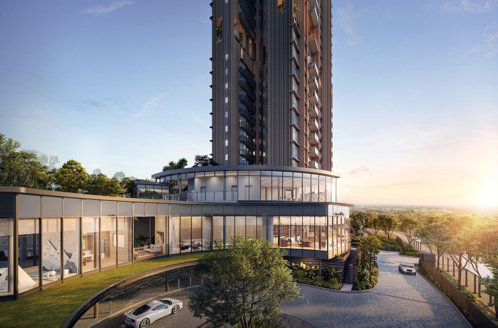 Hillock Green 悦翠轩 — artist's impression of the estate landscape