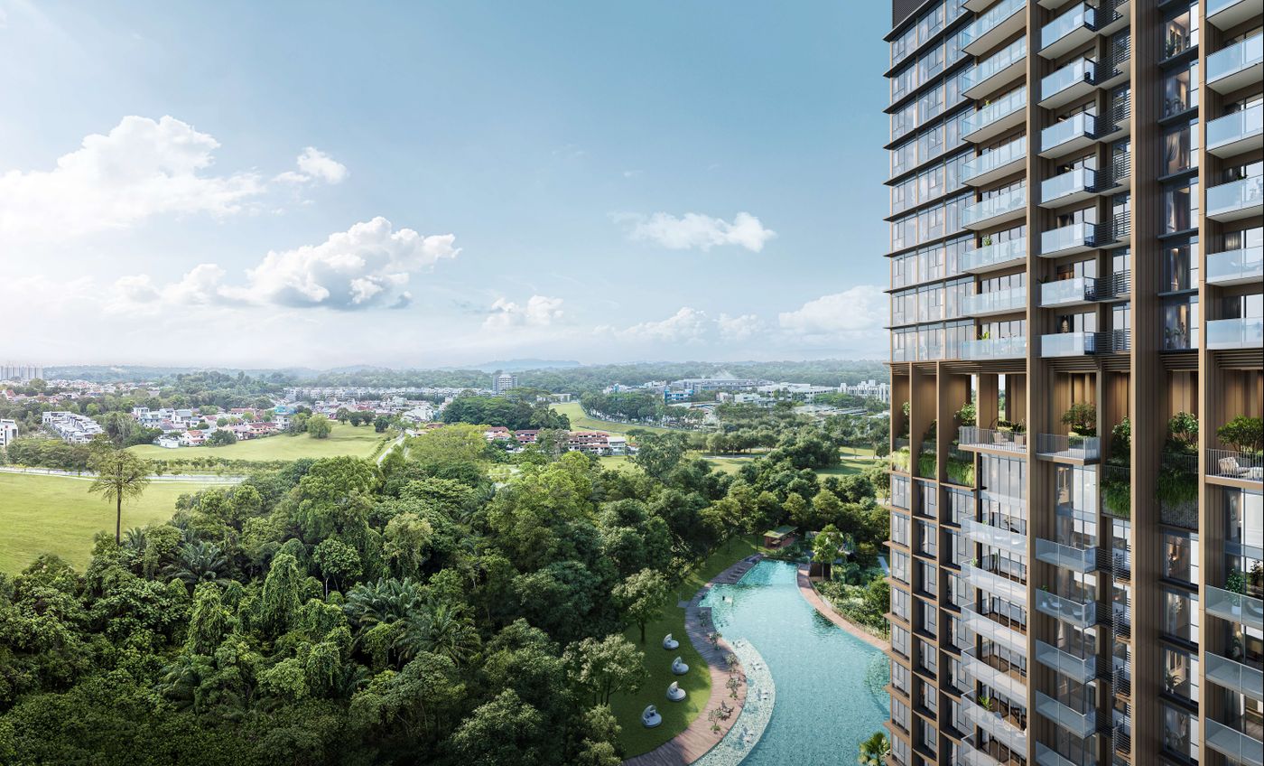 Hillock Green 悦翠轩 — artist's impression of the completed towers