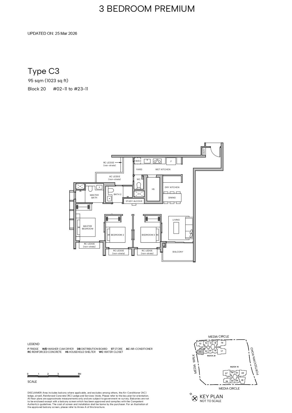 Floor plan C3 — 3 Bedroom Premium