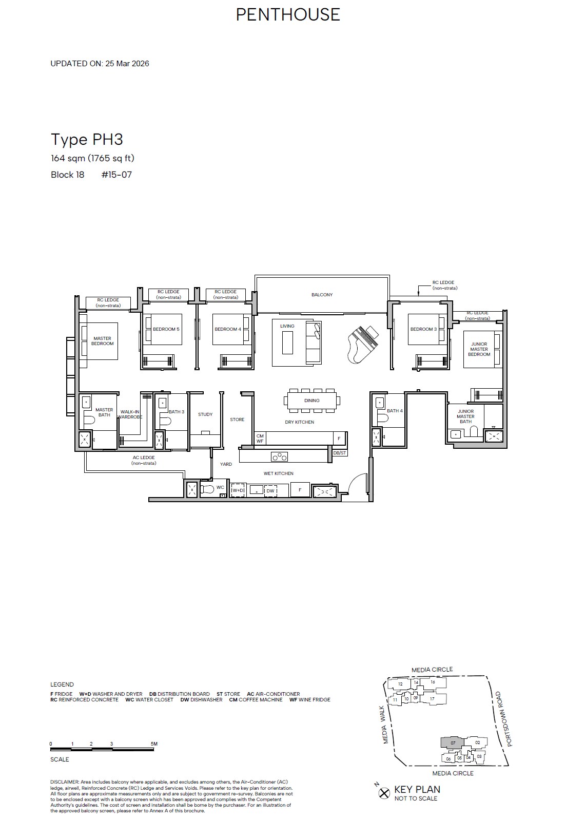 Floor plan PH3 — 5br + Study