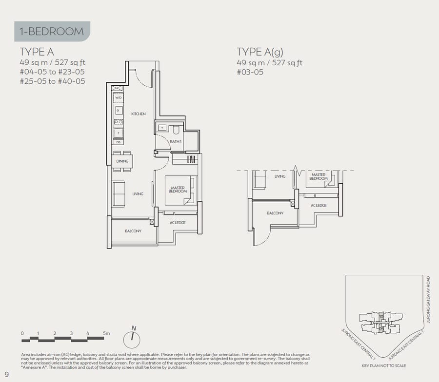 Floor plan A — 1 Bedroom, Jden 聚鼎
