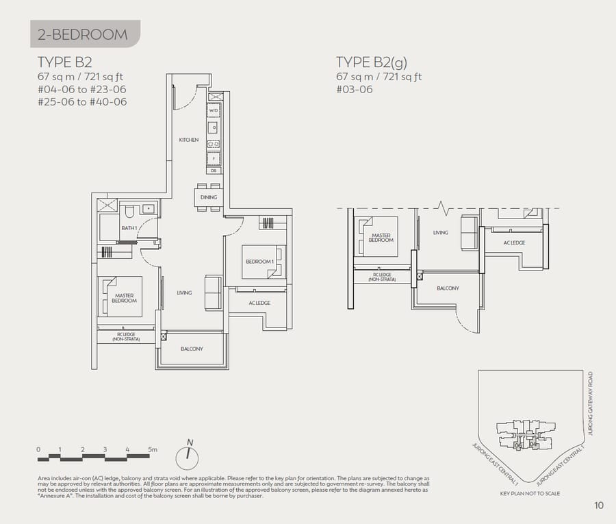 Floor plan B2 — 2 Bedroom, Jden 聚鼎