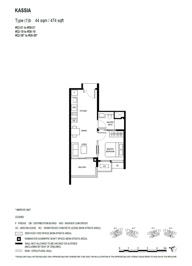 Floor plan (1)b — 1 Bedroom